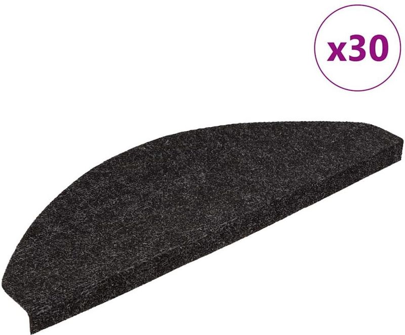 vidaXL Trapmatten - Antraciet - 30 Stuks - 100% Naaldvilt