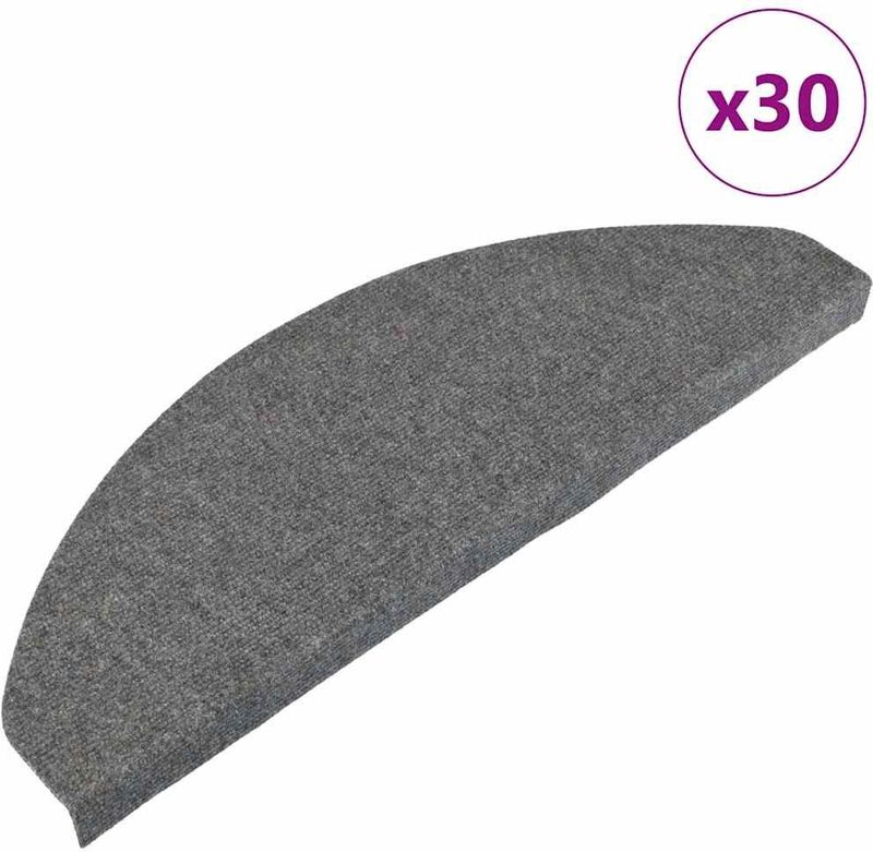 vidaXL Trapmatten - Grijs - 100% Naaldvilt - 30 Stuks