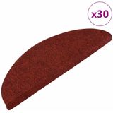 vidaXL Trapmatten - Rood - 30 Stuks - 100% Naaldvilt