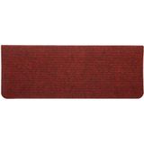 vidaXL Trapmatten - Rood - 100% Naaldvilt - Set van 30
