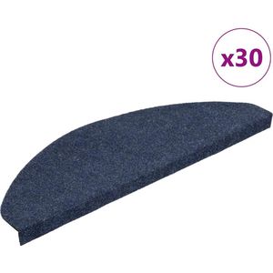 vidaXL Trapmatten Blauw - 30 Stuks - 100% Naaldvilt