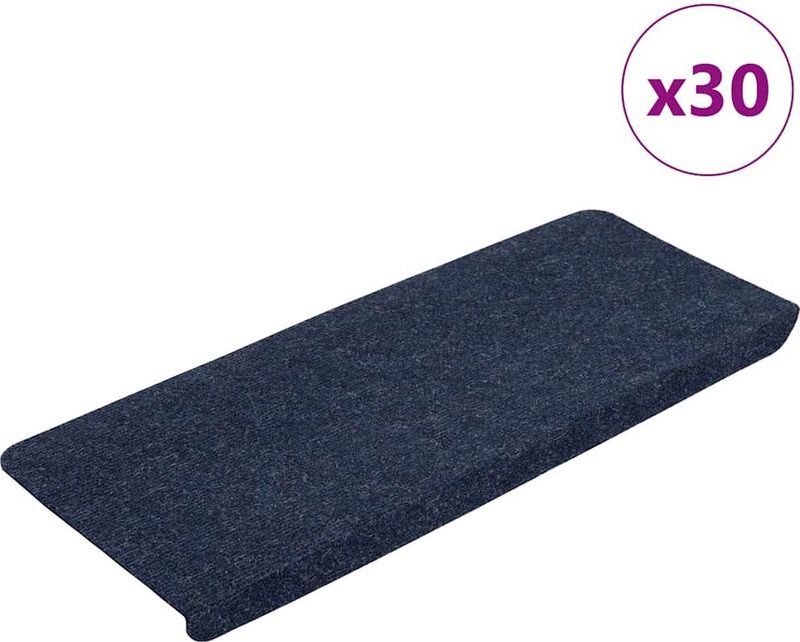 vidaXL Trapmat - Blauw - 100% Naaldvilt - 30 Stuks