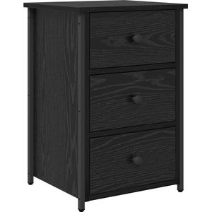 vidaXL Nachtkastjes 2 st 40x30x40 cm bewerkt hout zwart