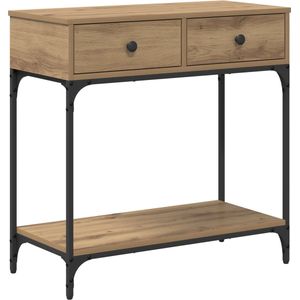 vidaXL - Console Tafel - Bruin - Bewerkt Hout - 2 Lades