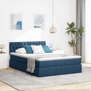 Gestoffeerd bed, 140 x 200 cm, tweepersoonsbed met lattenbodem, rugleuning en grote lade, huidvriendelijk tweepersoonsbed van fluweel voor volwassenen en jongeren, beige