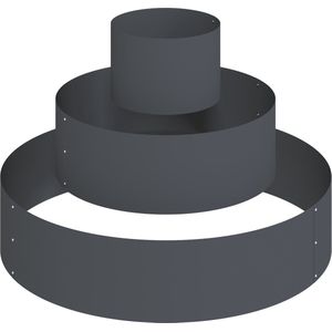 Cilindrische Planter - Staal/Anthraciet - Weerbestendig - Moderne Look