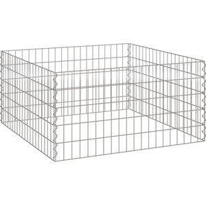 vidaXL Compostbak - Vierkant - Gegalvaniseerd Staal - 100x100x50 cm