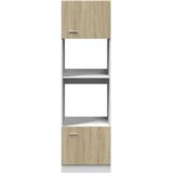 Vidaxl - Mikrowellenumbauschrank Lyon Sonoma-Eiche 60x57x207 cm Holzwerkstoff