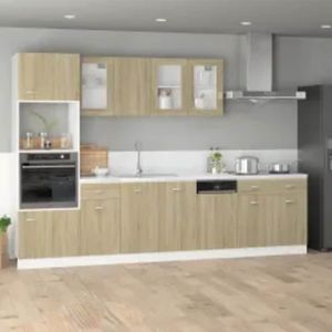 Vidaxl - Mikrowellenumbauschrank Lyon Sonoma-Eiche 60x57x207 cm Holzwerkstoff