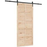 Rustieke Schuifdeur - Bruin - Massief Grenenhout