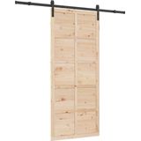 Rustieke Schuifdeur - Bruin - Massief Grenenhout