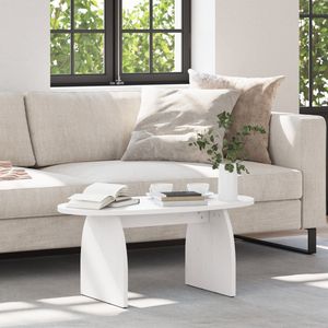 vidaXL - Salontafel - Wit - Massief Grenenhout