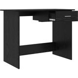 vidaXL Bureau - Zwart Eiken - Bewerkt Hout - Compact Ontwerp