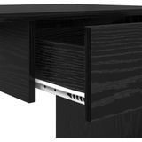 vidaXL Bureau - Zwart Eiken - Bewerkt Hout - Compact Ontwerp