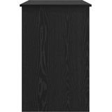 vidaXL Bureau - Zwart Eiken - Bewerkt Hout - Compact Ontwerp