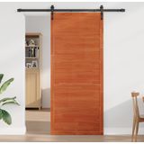 Schuifdeur - Bruin - Massief Hout - Gewaxte Afwerking