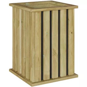 Bloembak voor binnen en buiten, houten plantenbak met kunststof