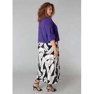 Colletta - Vest - Paars - Driekwart Mouwen - Ronde Hals