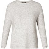 Base Level - Yanara - Gebreide Trui - Grey Melange - Lange Mouwen