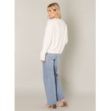 Base Level - Cardigan Yuli - Ecru - Met Wol en Knoopsluiting