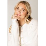 Base Level - Cardigan Yuli - Ecru - Met Wol en Knoopsluiting
