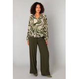 YEST - Carmen - Blousetop - Army Green - Viscose - Semi-transparant