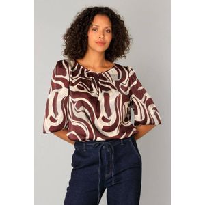 YEST - Clara - Blousetop - Dark Bordeaux/Multi