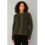 Yest - Gebreid Vest - Donkergroen - Met Wol