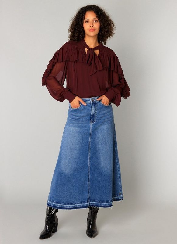 Yest - Blousetop - Donkerrood