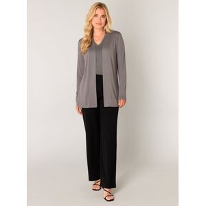 Base Level - Vest Yayla - Donkergrijs - Van Elastisch Tricot