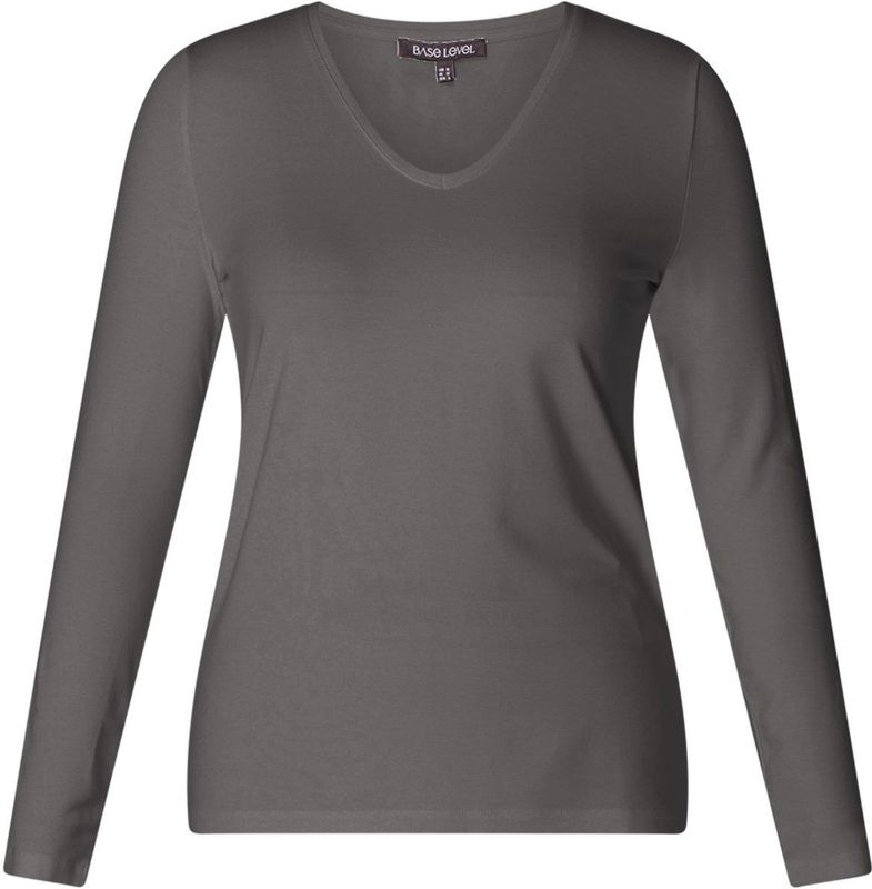 Base Level - Top - Grijs - Fijn Gebreid