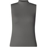 Base Level - Top - Grijs - Ribgebreid - Mouwloos