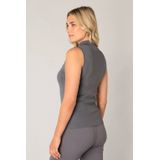 Base Level - Top - Grijs - Ribgebreid - Mouwloos