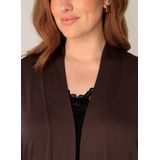 BASE LEVEL CURVY - Ayla Long Vest - Bruin