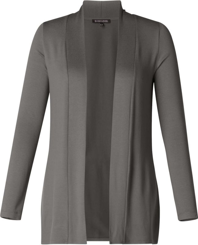 Base Level Curvy - Vest - Grijs - Fijn Gebreid