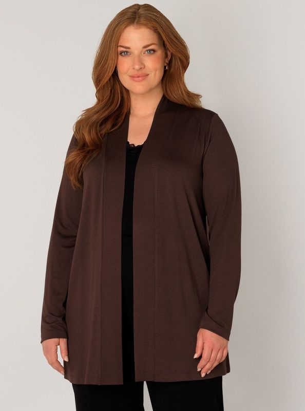 Base Level Curvy - Fijn Gebreid Vest - Donkerbruin