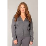 BASE LEVEL CURVY - Yvonne Vest - Donkergrijs