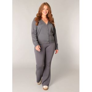 BASE LEVEL CURVY - Yvonne Vest - Donkergrijs