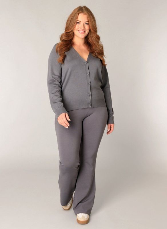 BASE LEVEL CURVY - Yvonne Vest - Donkergrijs