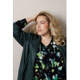 Colletta - Oversized Blazer - Donkergroen