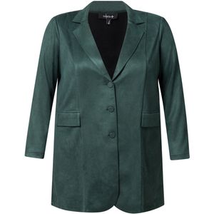 Colletta - Oversized Blazer - Donkergroen