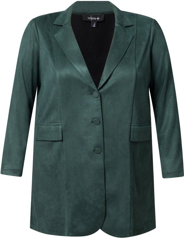 Colletta - Oversized Blazer - Donkergroen