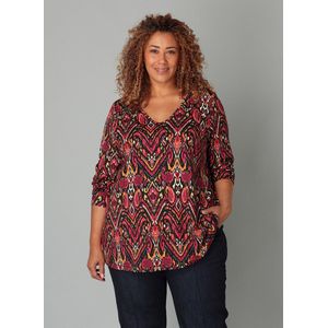 Colletta - Blousetop - Donkerrood