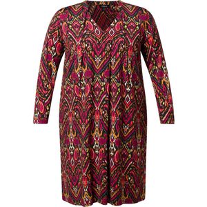 Colletta - Blousejurk - Rood - Midi Lengte - V-hals