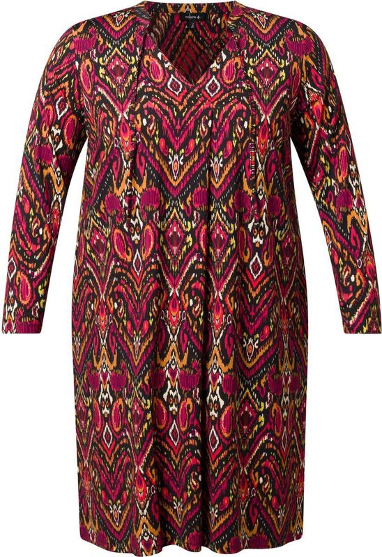 Colletta - Blousejurk - Rood - Midi Lengte - V-hals