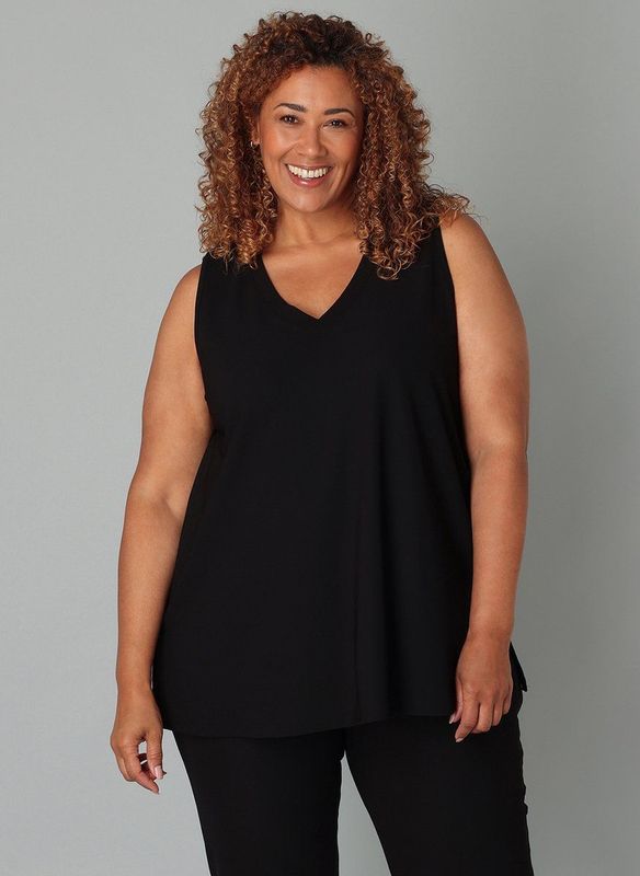 Colletta - Mouwloze Top - Zwart