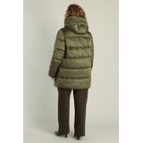 Yest Curve - Gewatteerde Jas - Olijfgroen - Met Capuchon - Geschikt Voor Winter