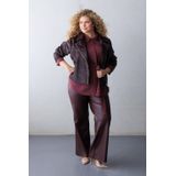 Yest Curve - Imitatieleren Bikerjack - Donkerrood