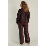 Yest Curve - Imitatieleren Bikerjack - Donkerrood