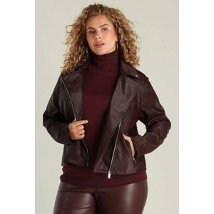 Yest Curve - Imitatieleren Bikerjack - Donkerrood
